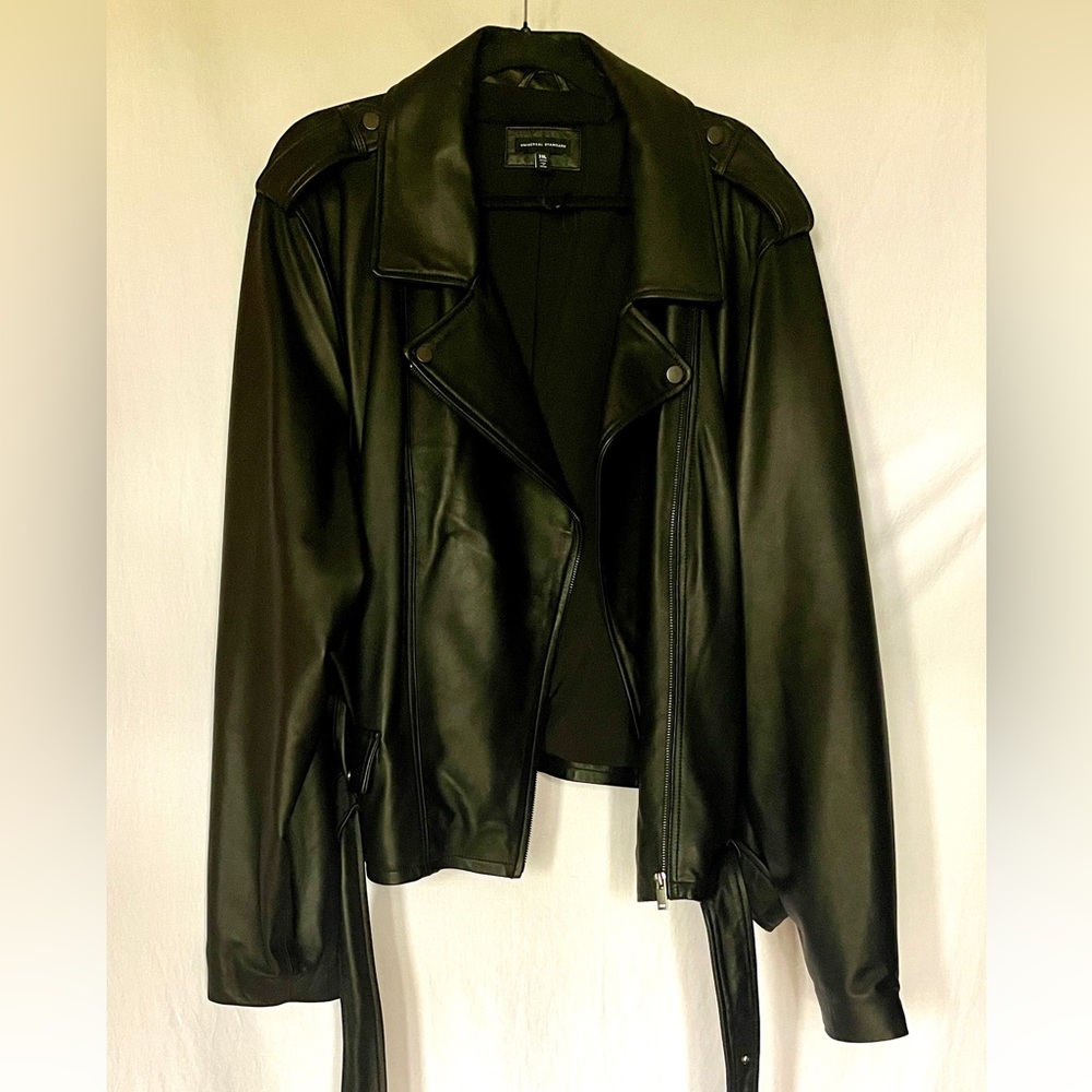 Universal Standard Leeron Butter Soft Black Leather Jacket